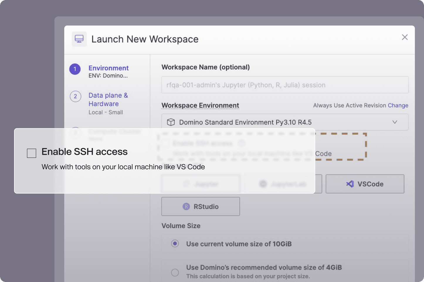 Workspace SSH