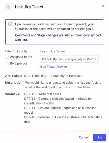 link jira ticket