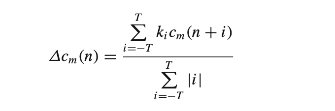 Dynamic MFCC features