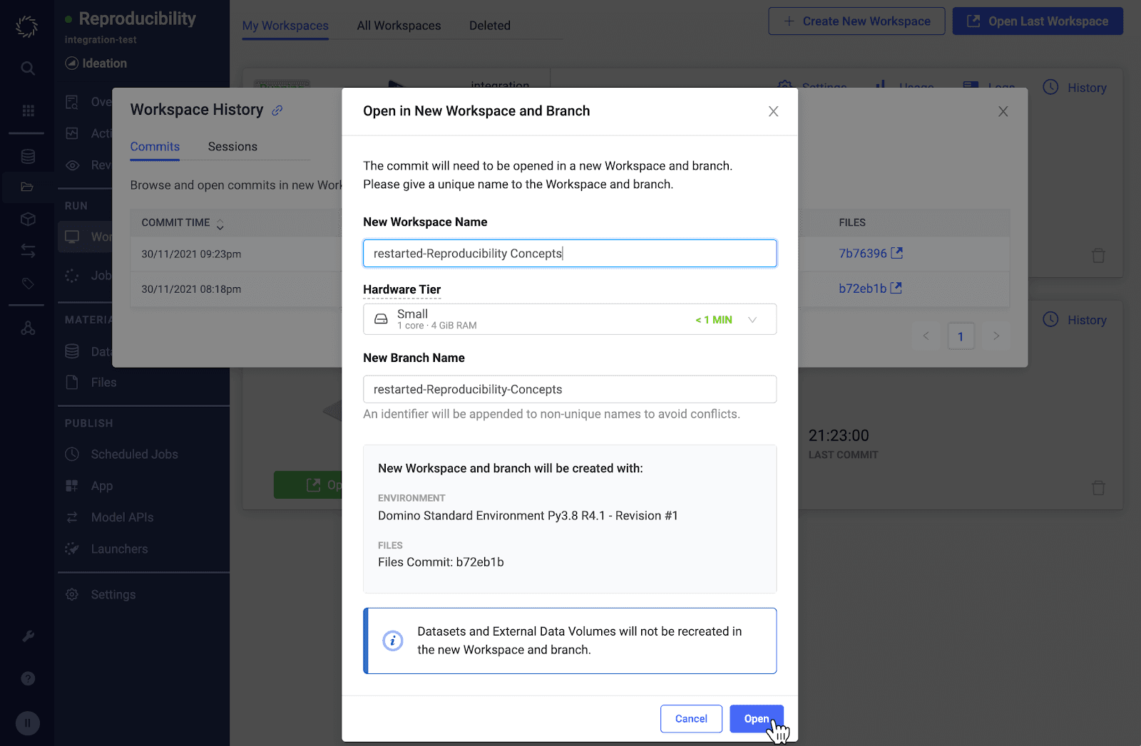 Create a new branch from a previous commit
