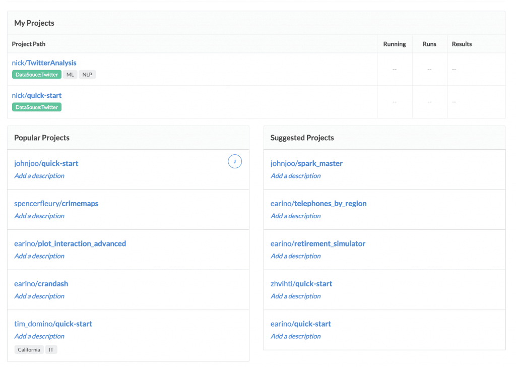Data Science Project Portal and Recommendations