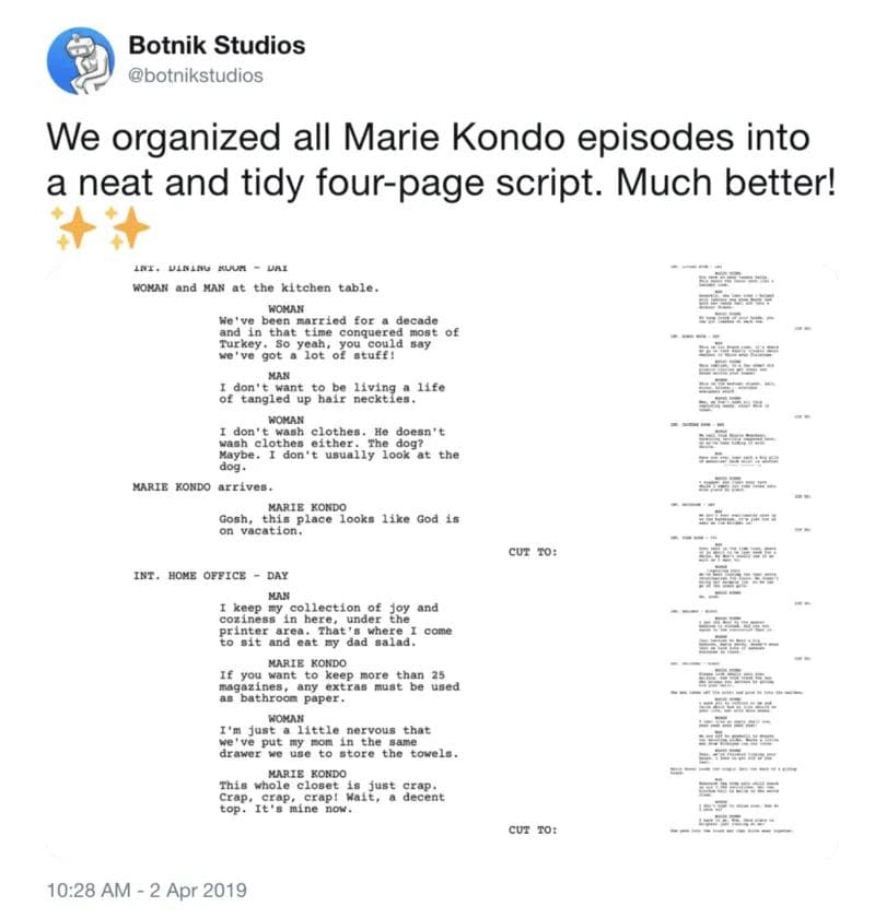 Botnik Studio tweet