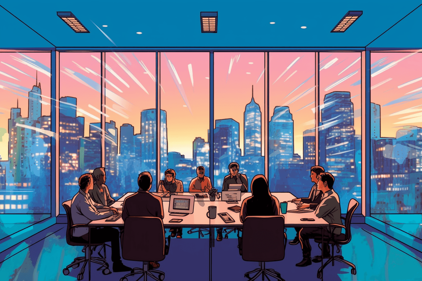 AI-Generated Image of a Team Meeting